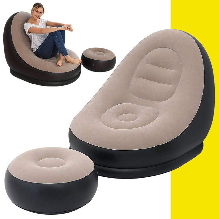 Sillon Sofa Inflable Con Reposa Pies